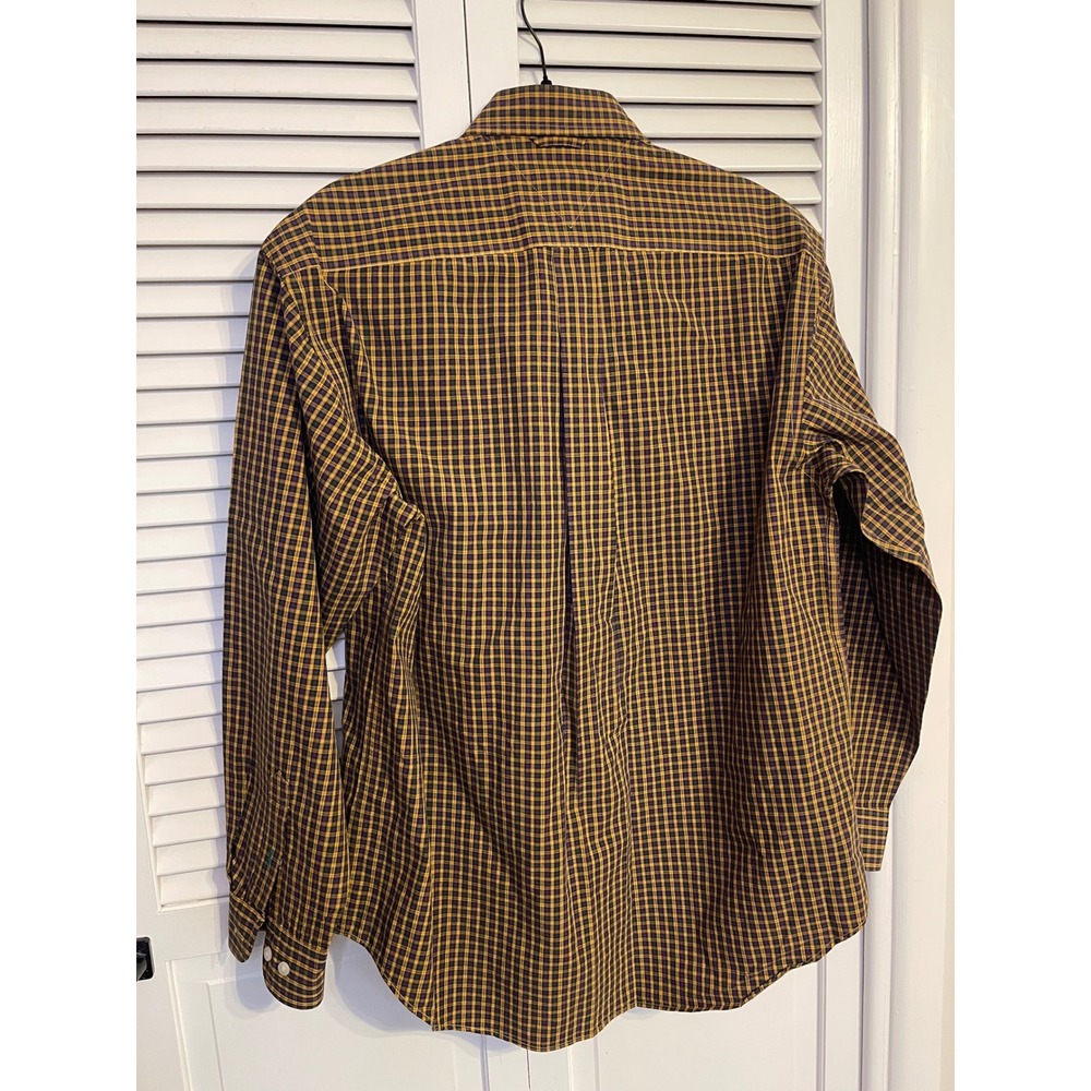Vintage Tommy Hilfiger Plaid Button Up Shirt Crest Collegiate Mens Medium - Picture 9 of 12